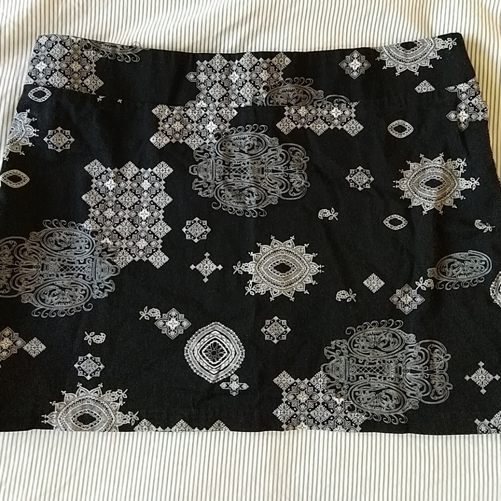 Moroccan Print Miniskirt